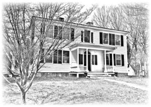 Prentiss Smith & Company building in black and white.